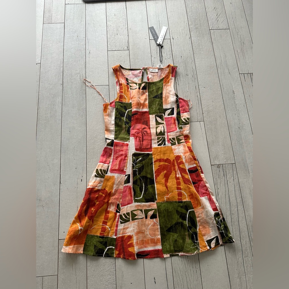 Nicole Miller Multicolor Patchwork Mini Dress - image 5